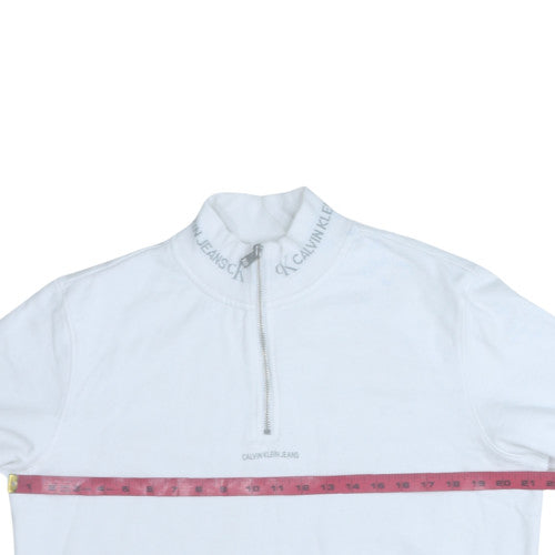 Mens UK Size M Calvin Klein Jeans White Pullover Sweatshirt