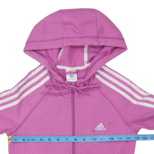 Womens UK Size 8 adidas Pink Full Zip Hoodie