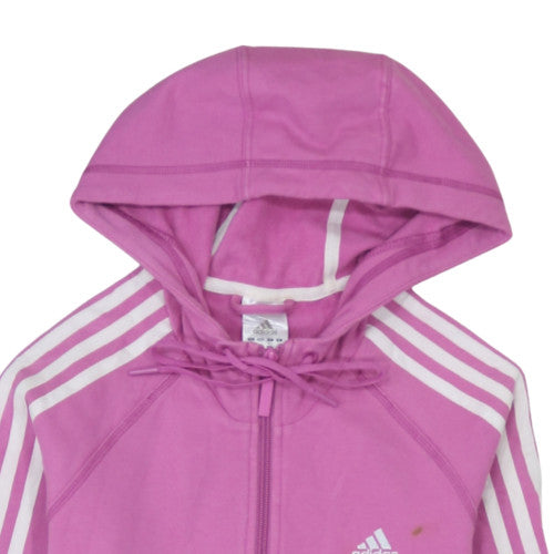 Womens UK Size 8 adidas Pink Full Zip Hoodie
