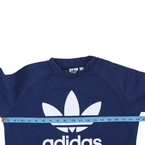 Womens UK Size 14 adidas Blue Pullover Sweatshirt