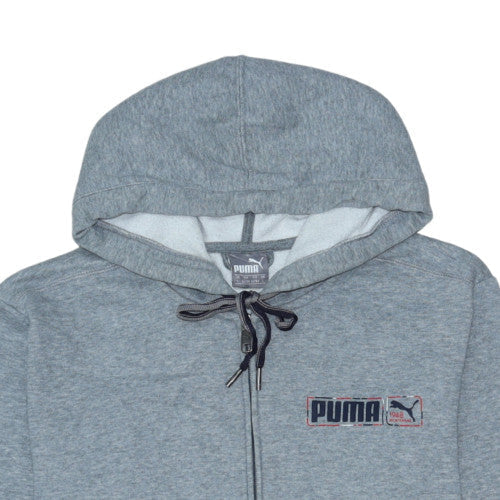 Mens UK Size L PUMA Grey Full Zip Hoodie