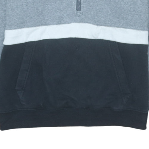 Additional view of Nike boys’ grey & black colourblock half zip hoodie xl 158-170cm