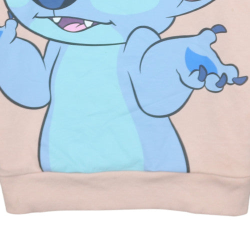 Additional view of Disney Primark girls’ beige stitch sweatshirt 13-14 years lined graphic print