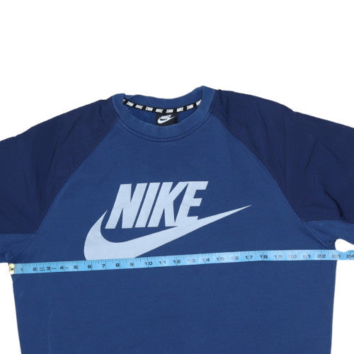 Mens UK Size M Nike Blue Pullover Sweatshirt