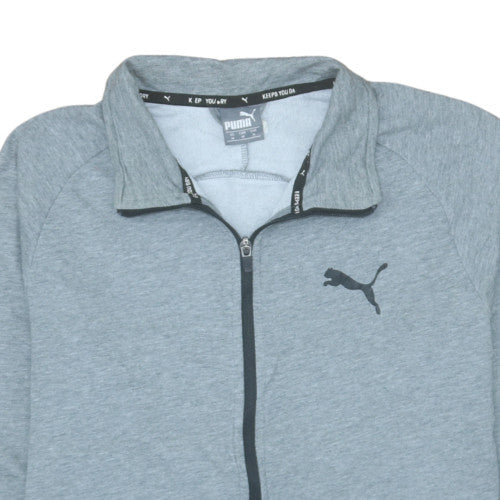 Additional view of Puma Men's Grey Full Zip Track Jacket, size M, Regular Fit