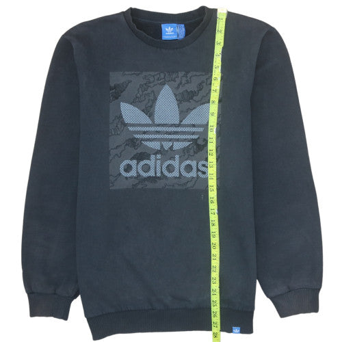 Mens UK Size M adidas Black Pullover Sweatshirt