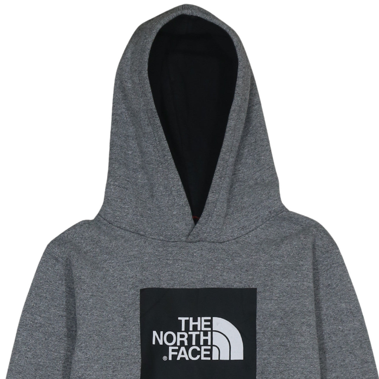 Additional view of The North Face boys’ grey pullover hoodie xl fleece logo sweatshirt