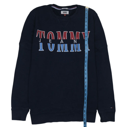 Mens UK Size XL Tommy Jeans Blue Pullover Sweatshirt