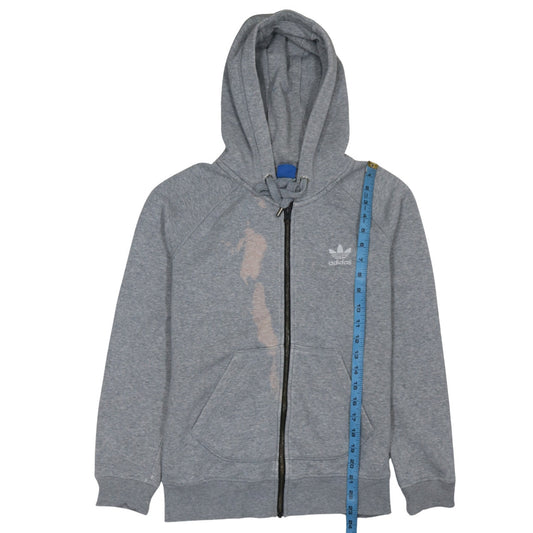 Womens UK Size 12 adidas Grey Full Zip Hoodie
