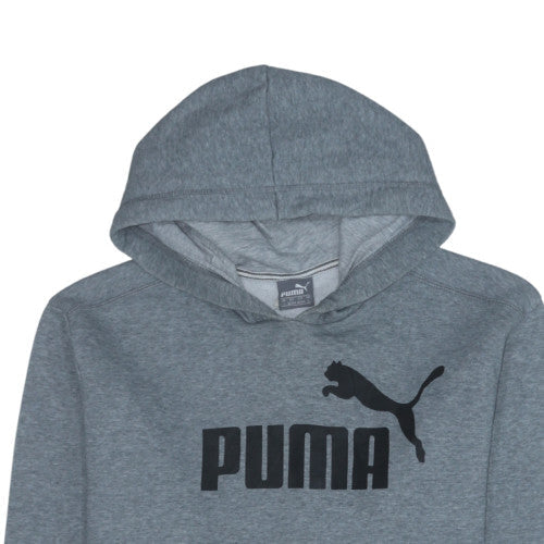 Mens UK Size L PUMA Grey Pullover Hoodie
