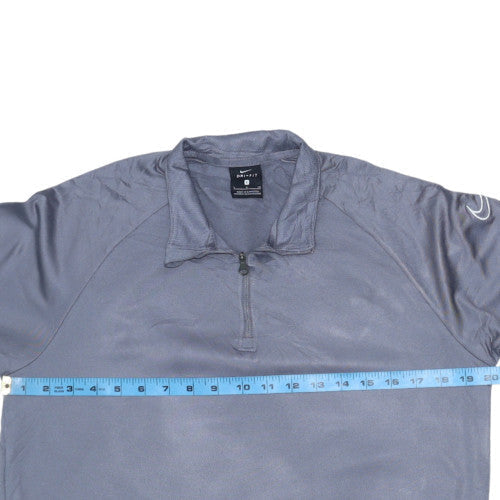Mens UK Size S Nike Grey 1/4 Zip Sweatshirt