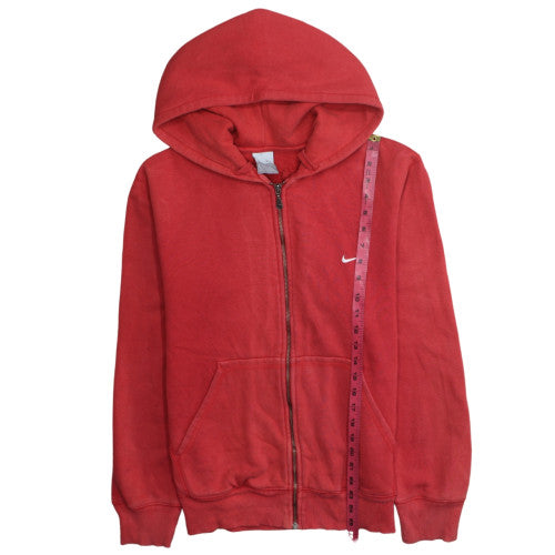 Womens UK Size M Nike Red Full Zip Hoodie