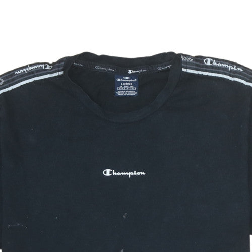 Mens UK Size L Champion Black T-Shirt