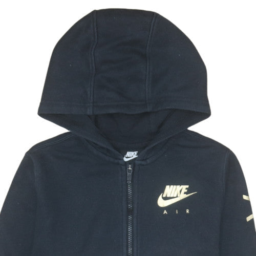 Additional view of Nike boys’ black xl full zip hoodie gold logo air design