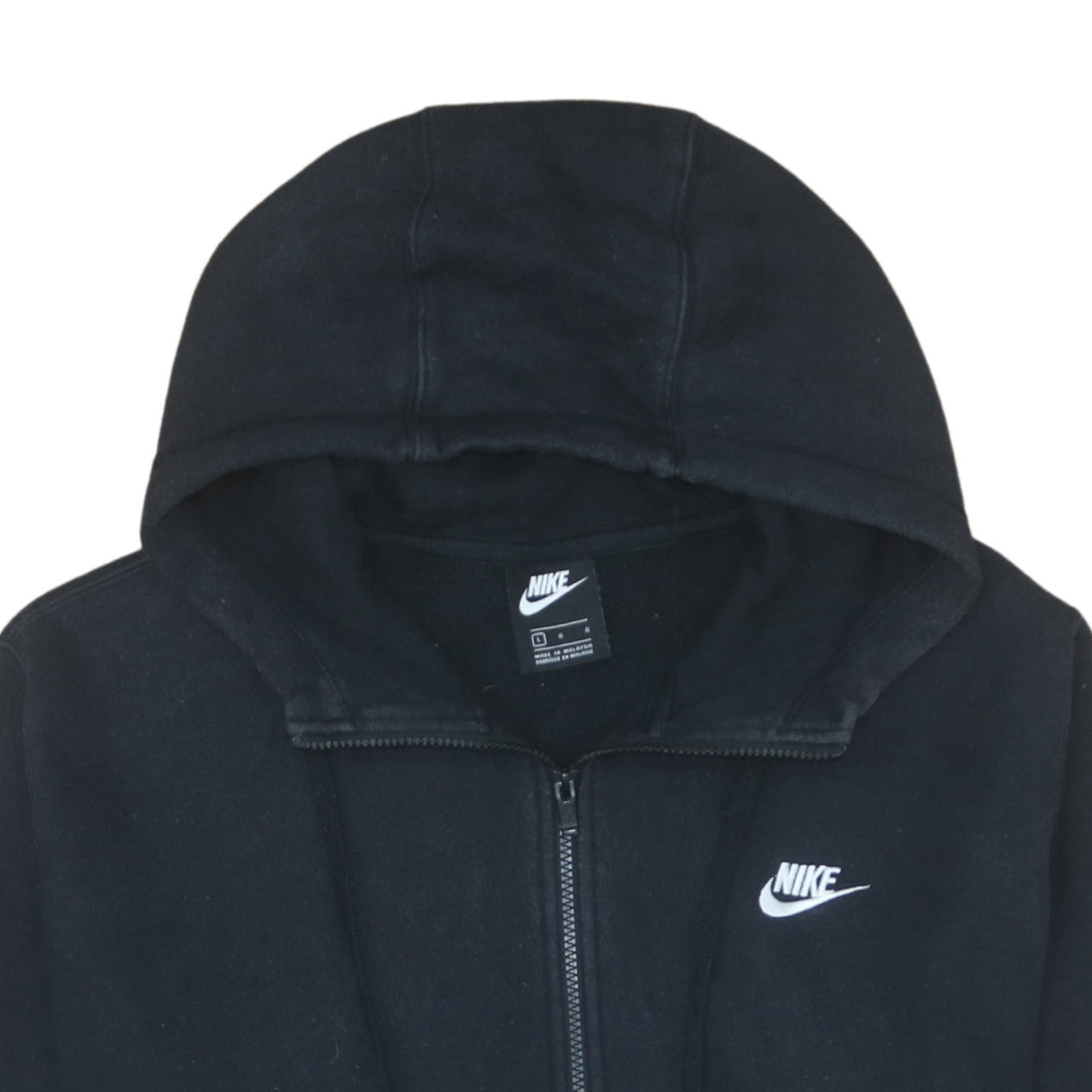Mens UK Size L Nike Black Full Zip Hoodie