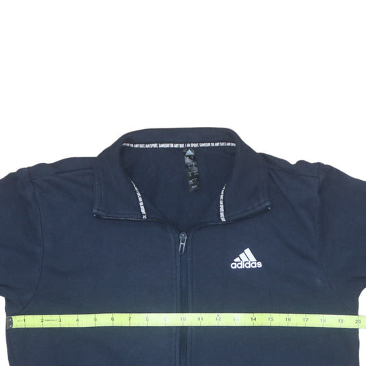 Mens UK Size S adidas Blue Full Zip Sweatshirt