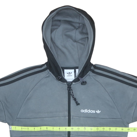 Mens UK Size XS adidas Grey Full Zip Hoodie