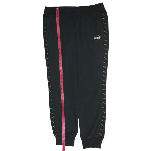 Womens UK Size 16 PUMA Regular Fit Jogger Black Trousers