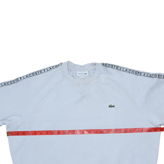 Womens UK Size L Lacoste White Pullover Sweatshirt