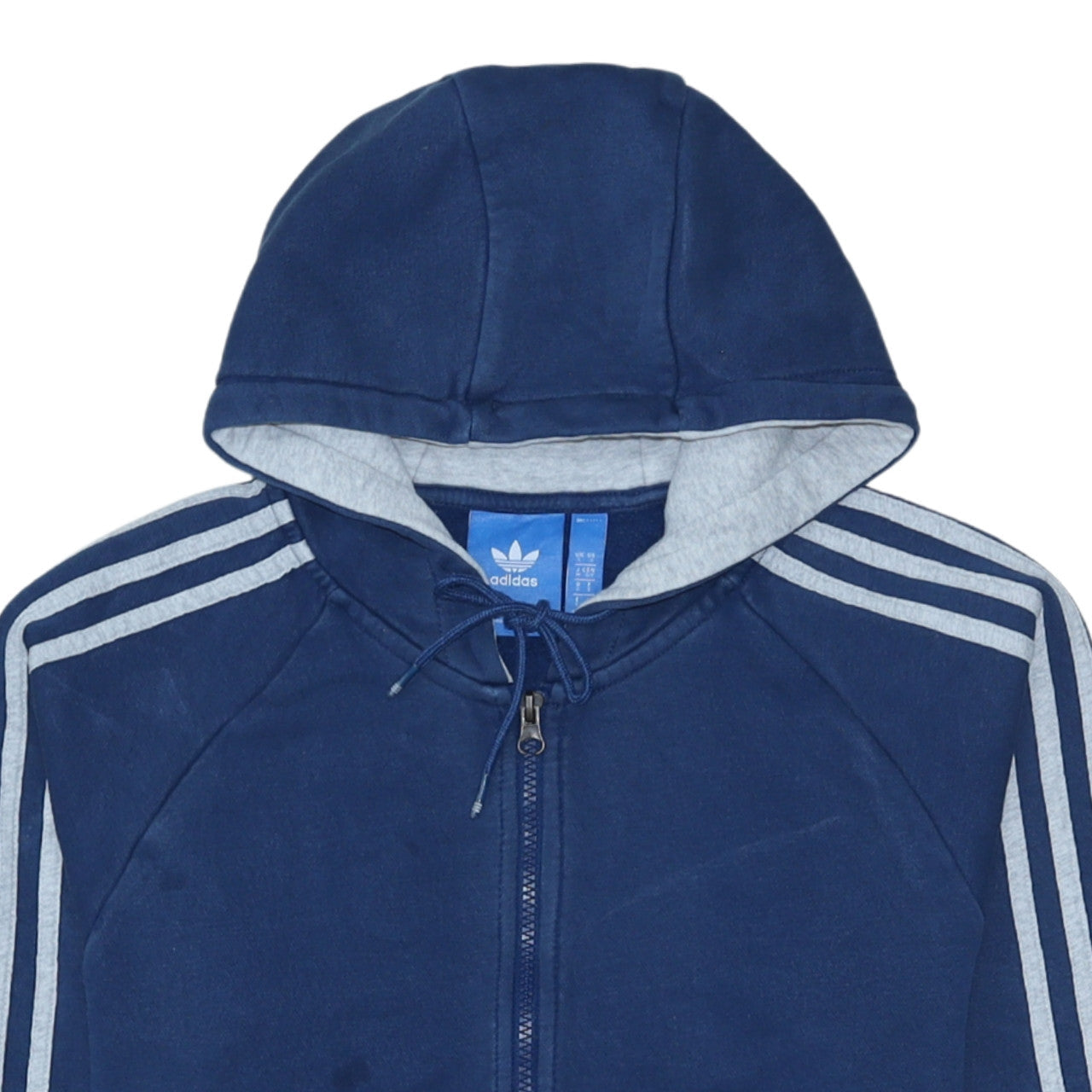 Mens UK Size S adidas Blue Full Zip Hoodie