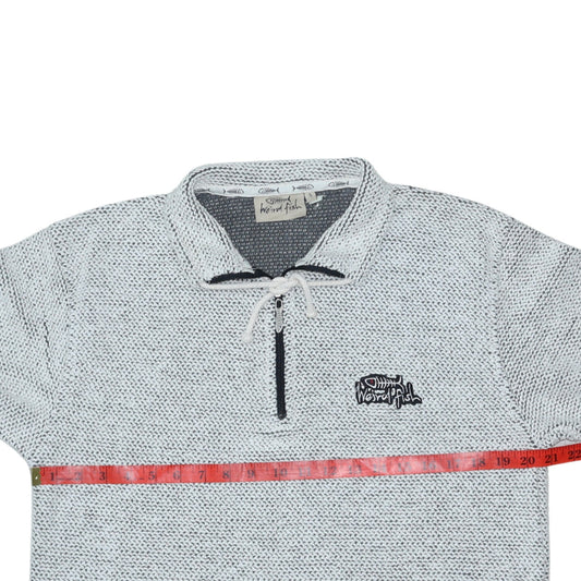 Mens UK Size S Weird Fish Grey Henley Sweatshirt