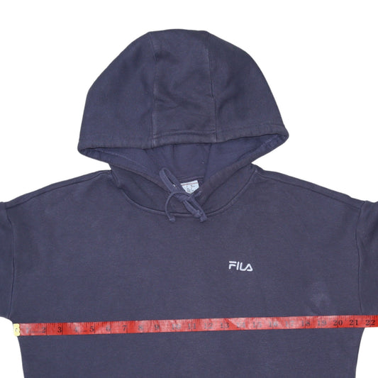 Mens UK Size S FILA Blue Pullover Hoodie
