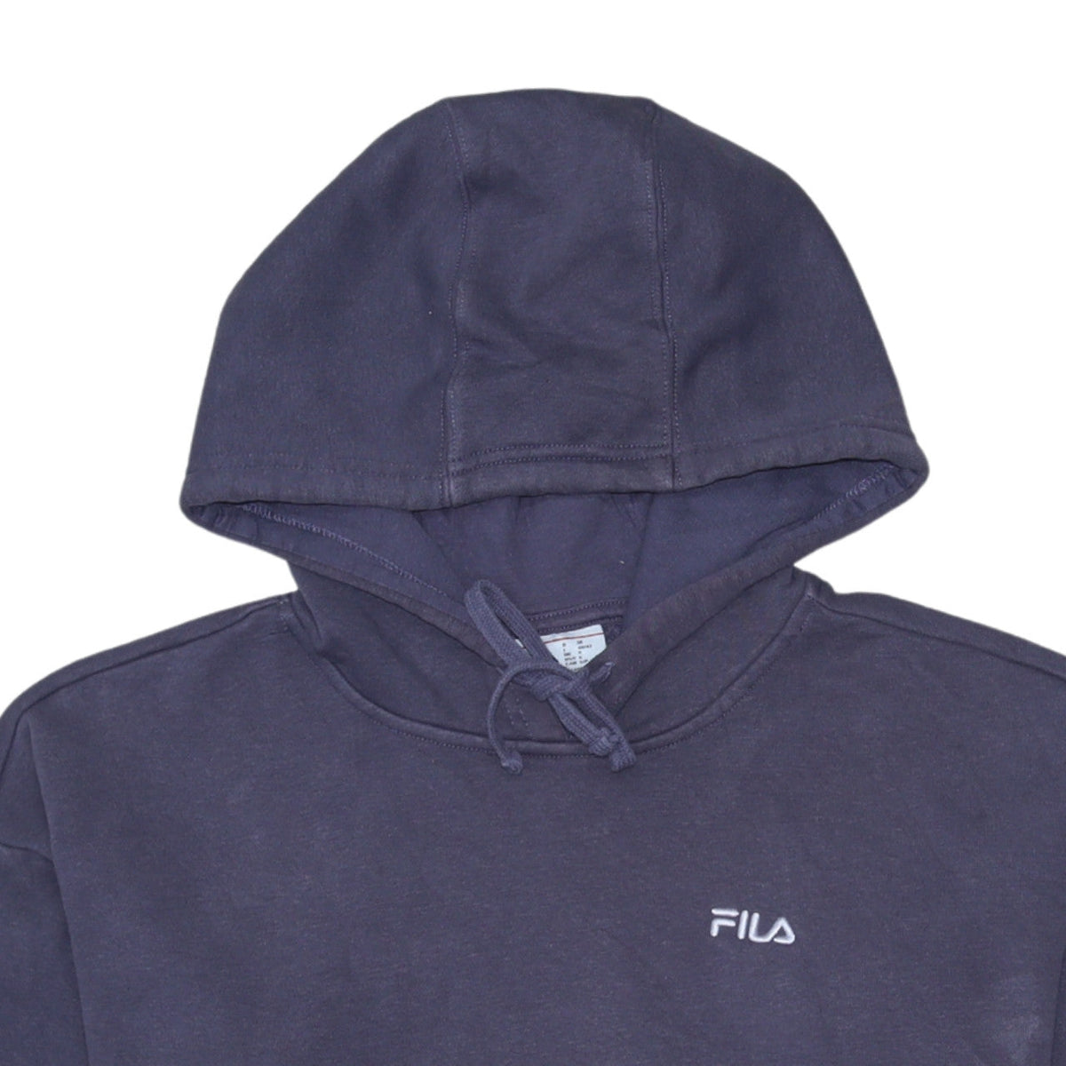 Fila Mens Blue Pullover Hoodie Small Regular Fit Cotton Blend