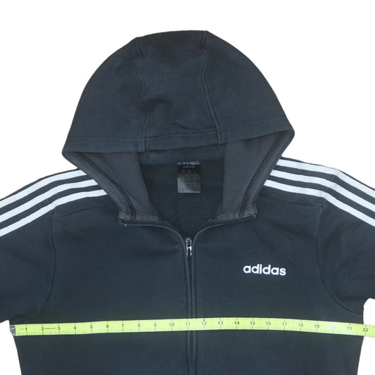 Mens UK Size M adidas Black Full Zip Hoodie