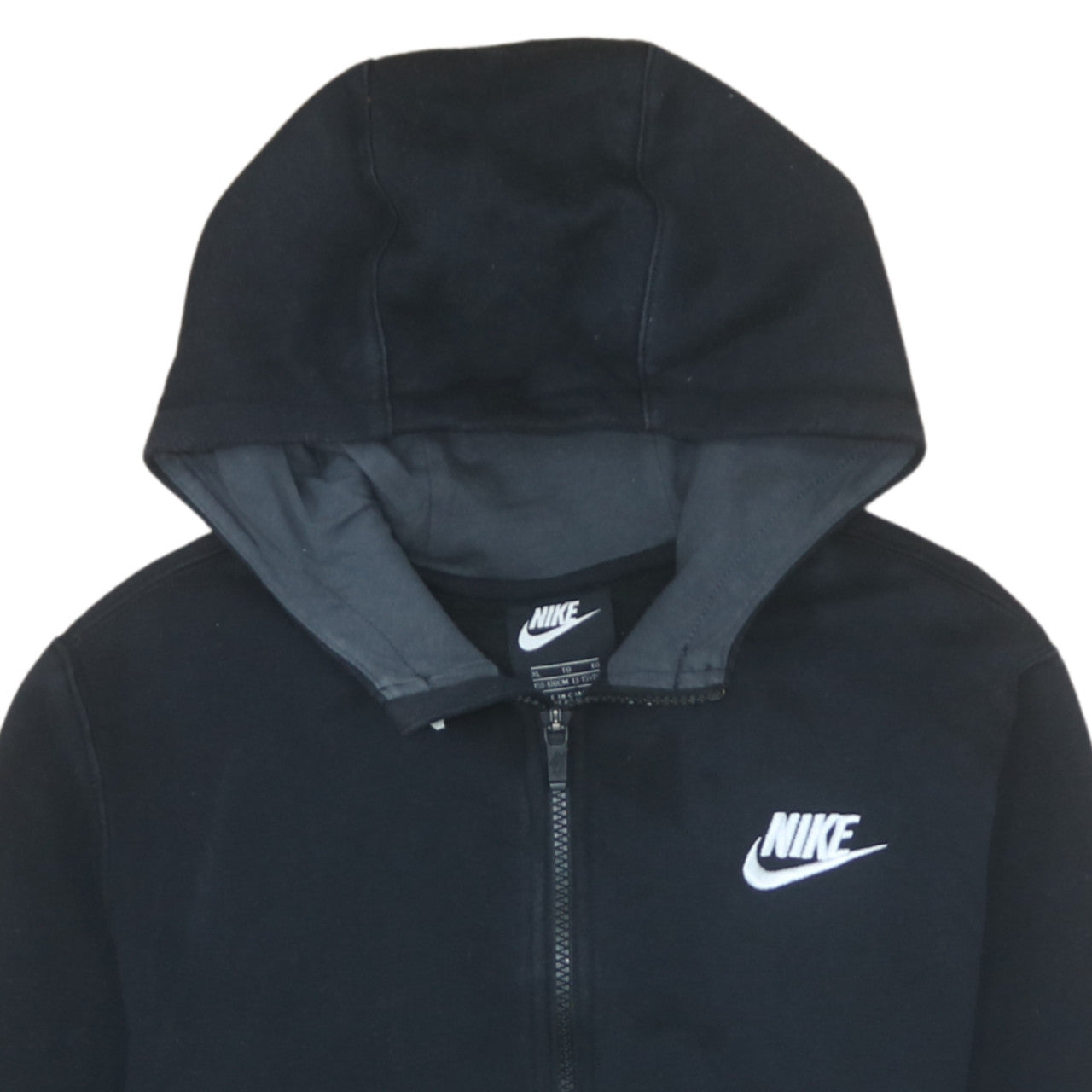 Boys UK Size XL Nike Black Full Zip Hoodie