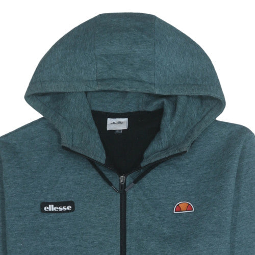 Mens UK Size L ellesse Green Full Zip Hoodie