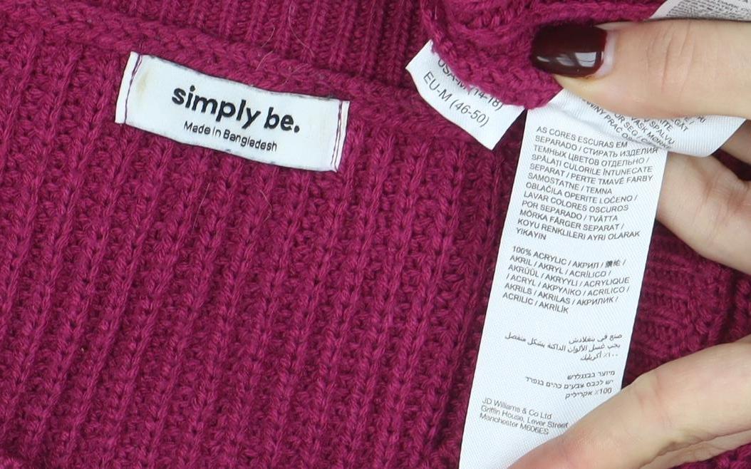 Womens UK Size M Simply Be Pink Pullover Jumper