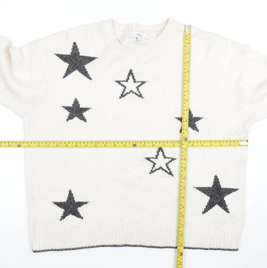 Womens UK Size XL Marks and Spencer Ivory Pullover Jumper