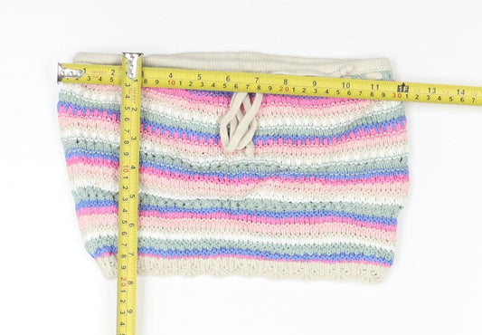 Hollister Women's Multicoloured Striped Knit Strapless Camisole Top XS