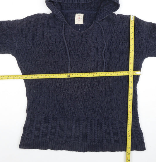 Womens UK Size 10 Fat Face Blue Pullover Jumper