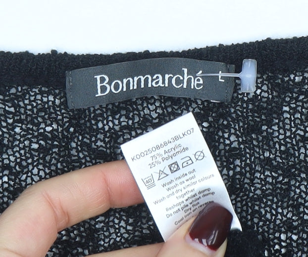 Womens UK Size L Bonmarché Black Cardigan Jumper