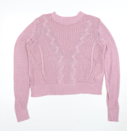 Womens UK Size M Jacqueline de Yong Pink Pullover Jumper