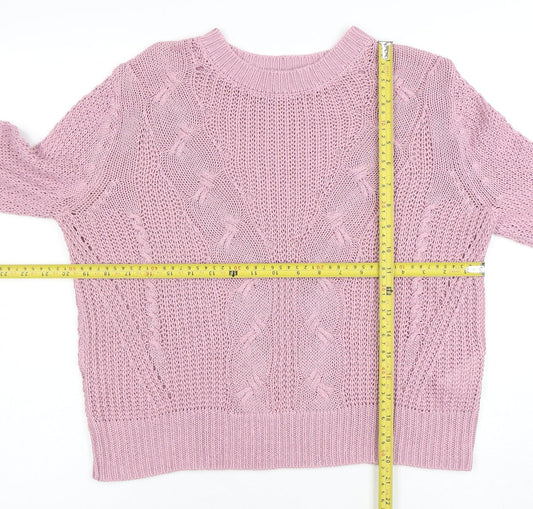 Womens UK Size M Jacqueline de Yong Pink Pullover Jumper