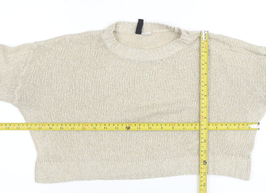 Womens UK Size S H&M Divided Beige Pullover Jumper