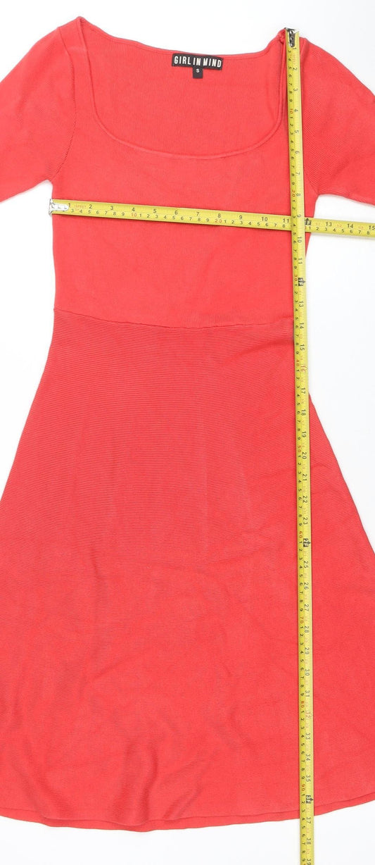 Womens UK Size S Girl In Mind Bodycon Dress
