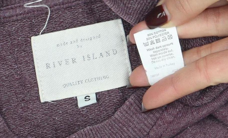 Mens UK Size S River Island Purple Pullover Sweatshirt