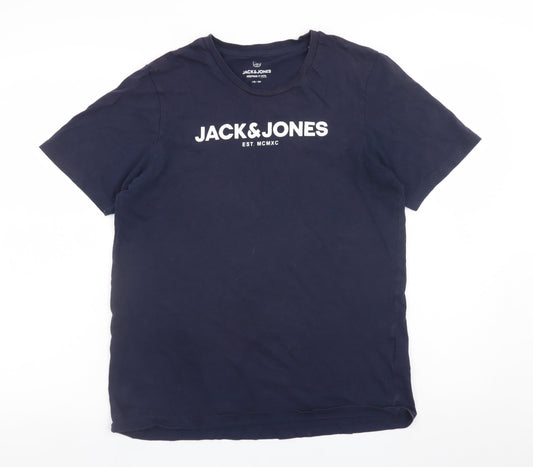 Boys UK Size 16 Years JACK & JONES Blue Basic T-Shirt