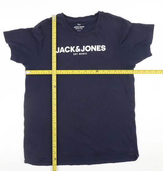 Boys UK Size 16 Years JACK & JONES Blue Basic T-Shirt