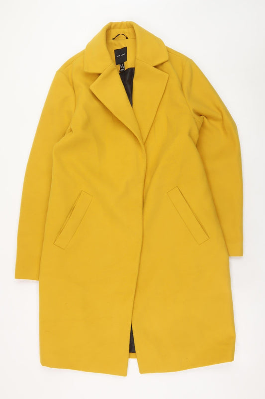 Womens UK Size 10 New Look Yellow Overcoat