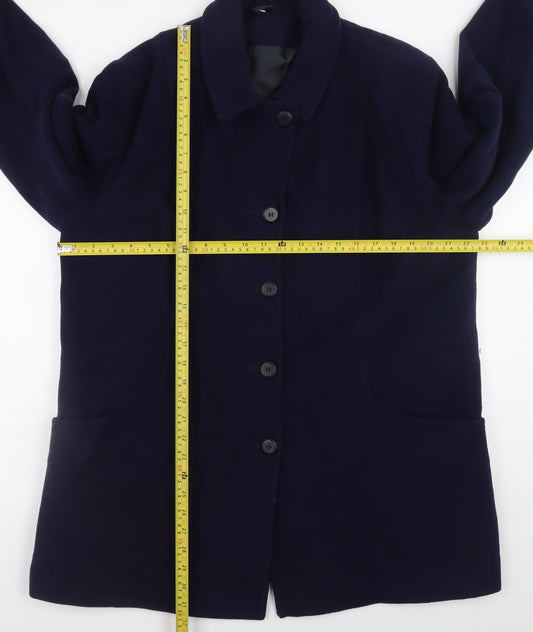 Womens UK Size 18 EWM Blue Overcoat