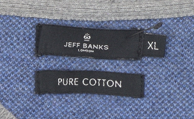 Mens UK Size XL Jeff Banks Grey Pullover Jumper