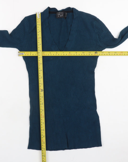 Womens UK Size 6 Editor's Cut Blue Pullover Jumper