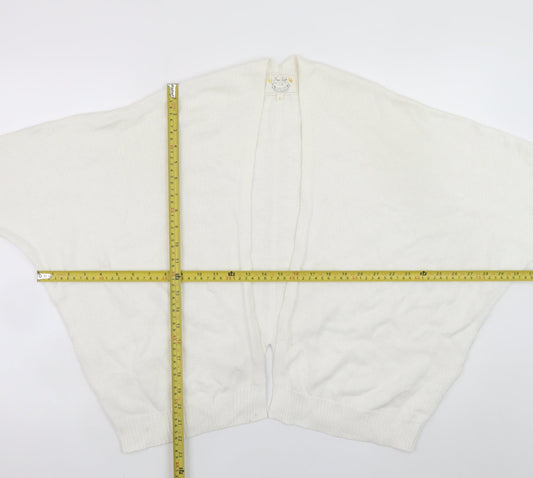 Womens UK Size M New Look Ivory Cape Jumper