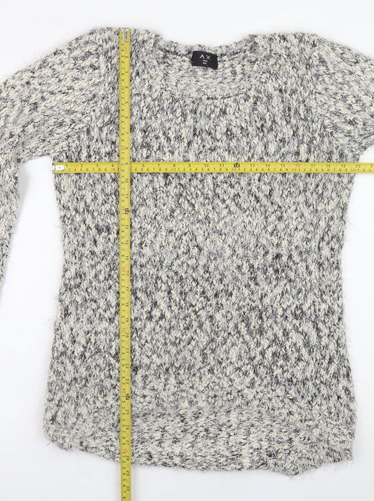 AX Paris Women's Grey Chunky Knit Pullover Jumper Size L