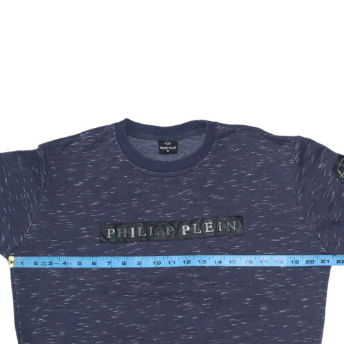 Mens UK Size M Philipp Plein Blue Pullover Sweatshirt