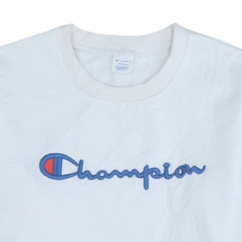 Womens UK Size M Champion White Pullover Sweatshirt